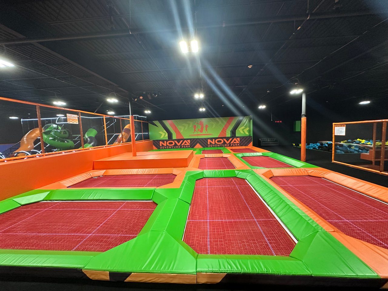Main trampoline court at Nova Adventure Park Reading